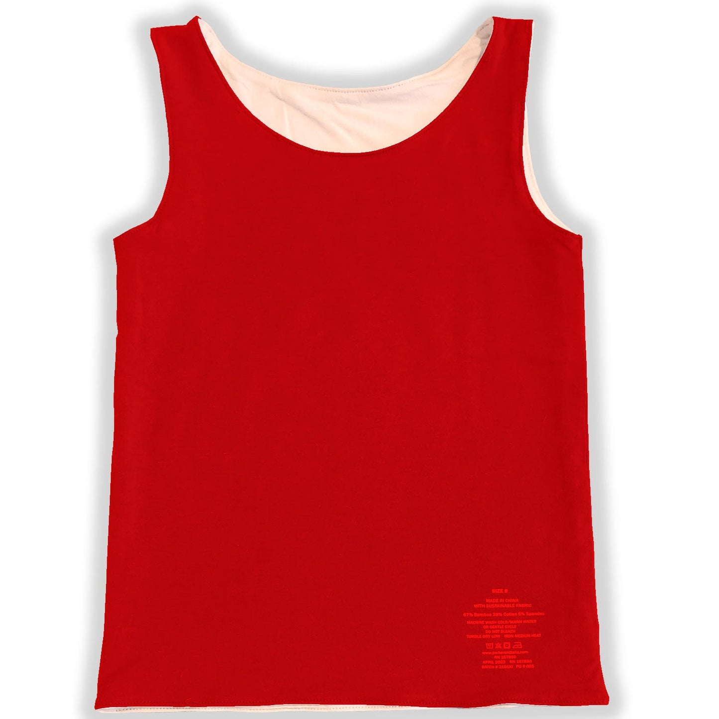 The Sensory Compression Comfort Reversible Tank - Red/White - Insight Family Market