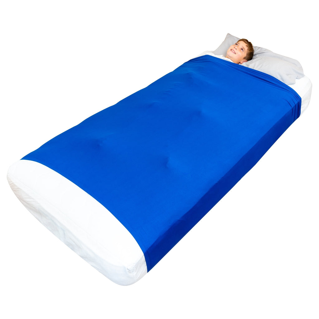 Sensory Bed Sheet for Kids Compression Alternative to Weighted Blankets - Blue - Insight Family Market