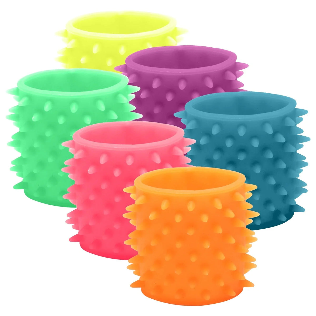 Colorful sensory finger fidget rollers with soft spikes for tactile stimulation and focus