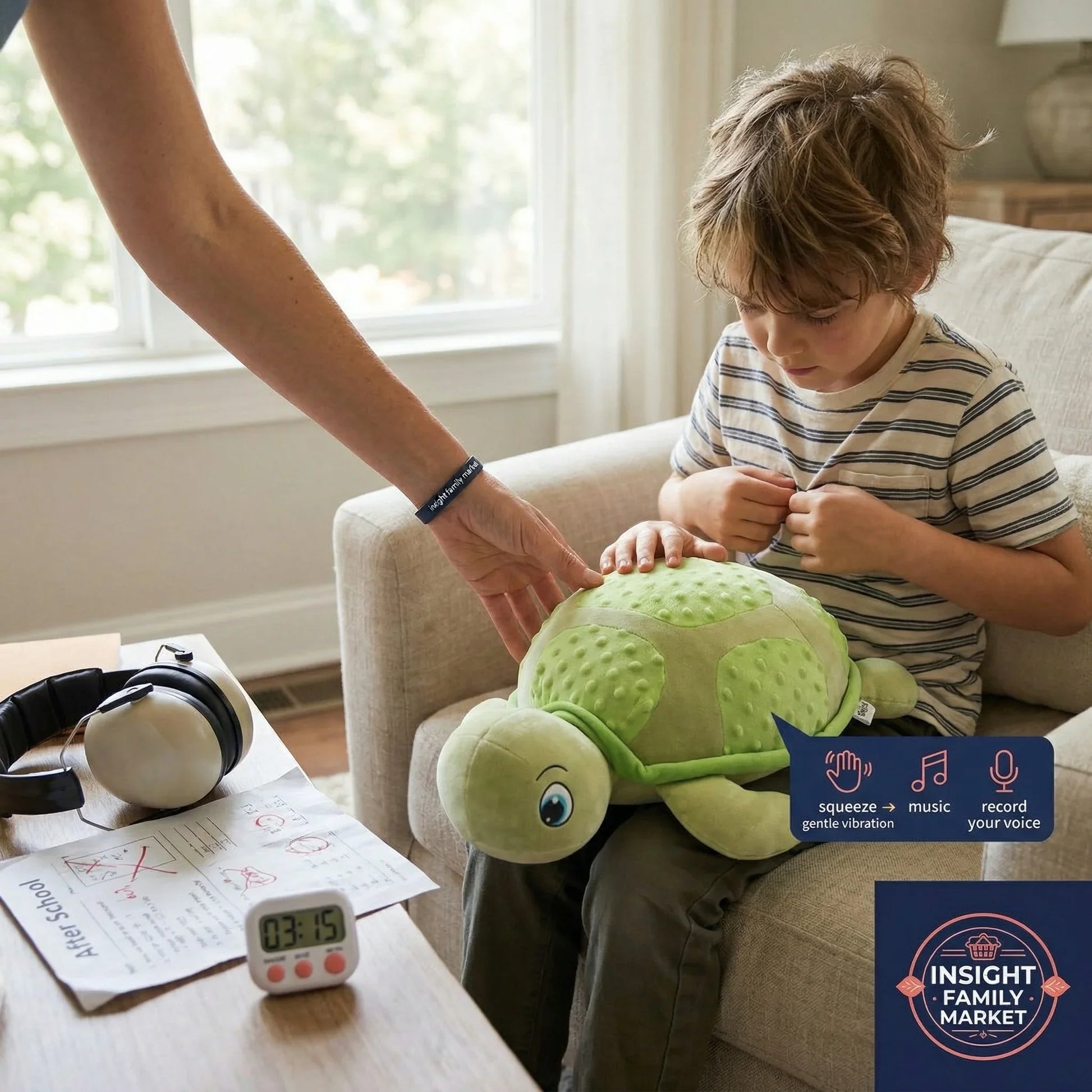Sensory Vibrating Pillow-Turtle with Music and Voice Recording Insight Family Market Sensory Vibrating Pillow-Turtle with Music and Voice Recording Insight Family Market