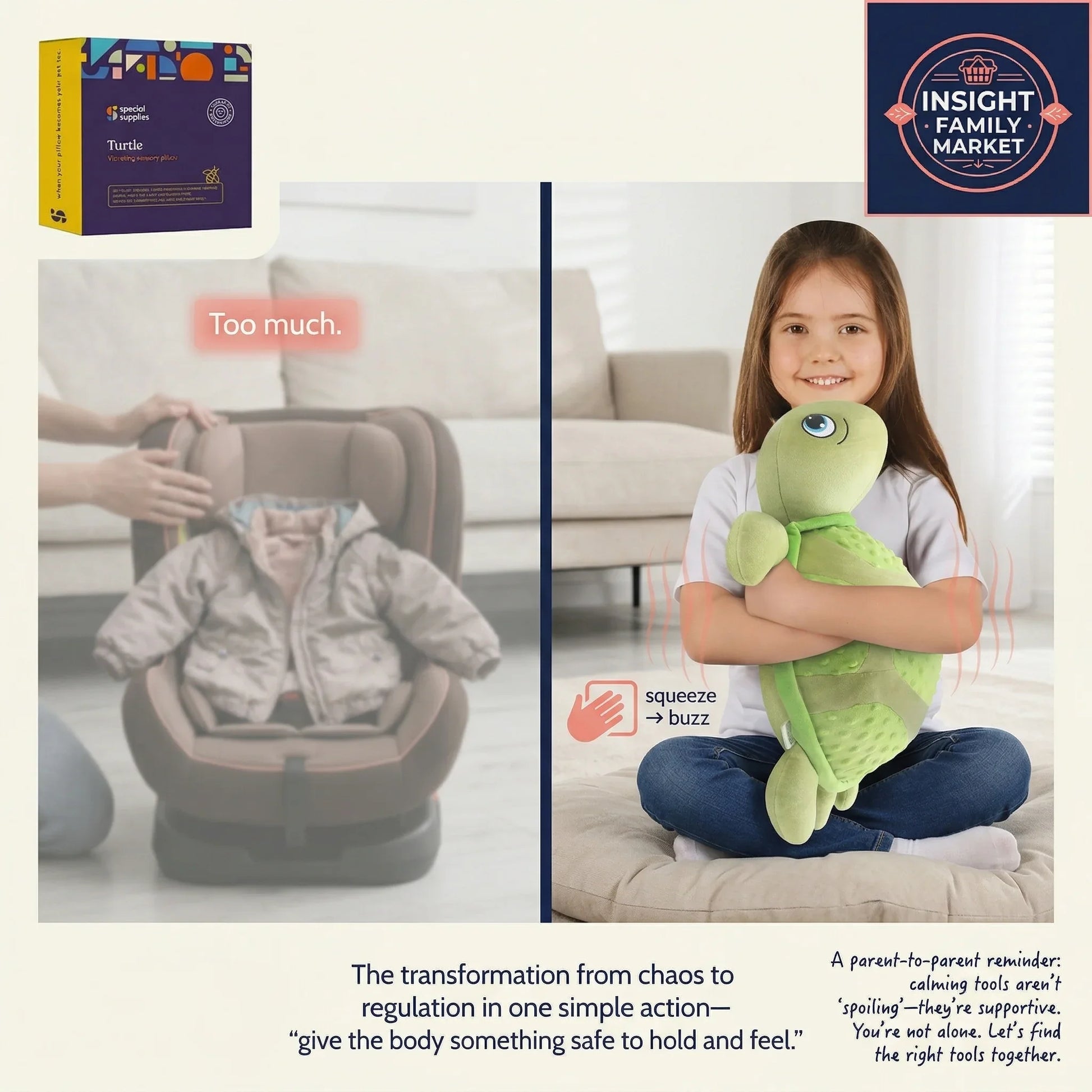 Sensory Vibrating Pillow-Turtle with Music and Voice Recording Insight Family Market Sensory Vibrating Pillow-Turtle with Music and Voice Recording Insight Family Market