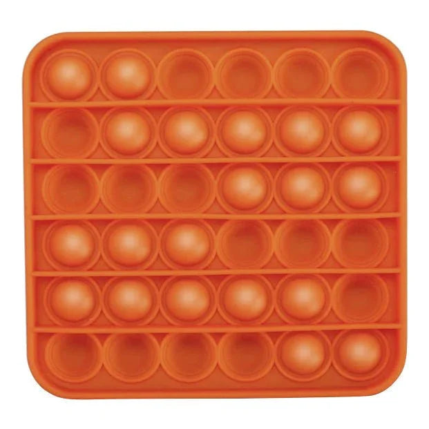 Orange square sensory pop it fidget toy for stress relief and focus