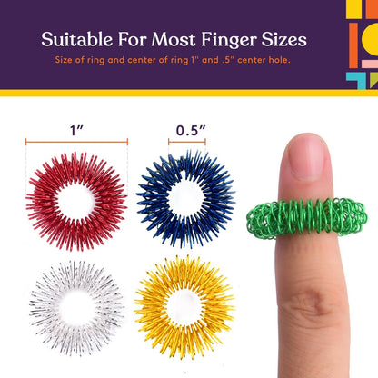 Spiky Acupressure Rings (Pack of 10) - Insight Family Market
