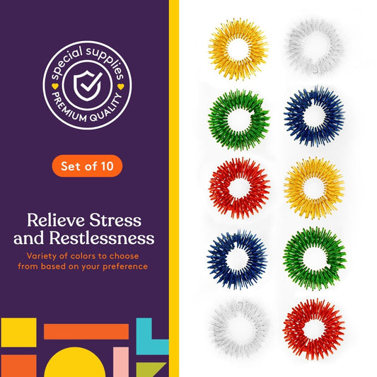 Spiky Acupressure Rings (Pack of 10) - Insight Family Market