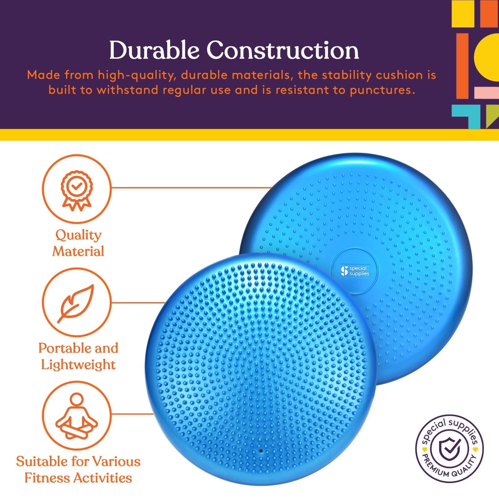 Stability Cushion with Sensory Spikes (Pump Included!) - Insight Family Market