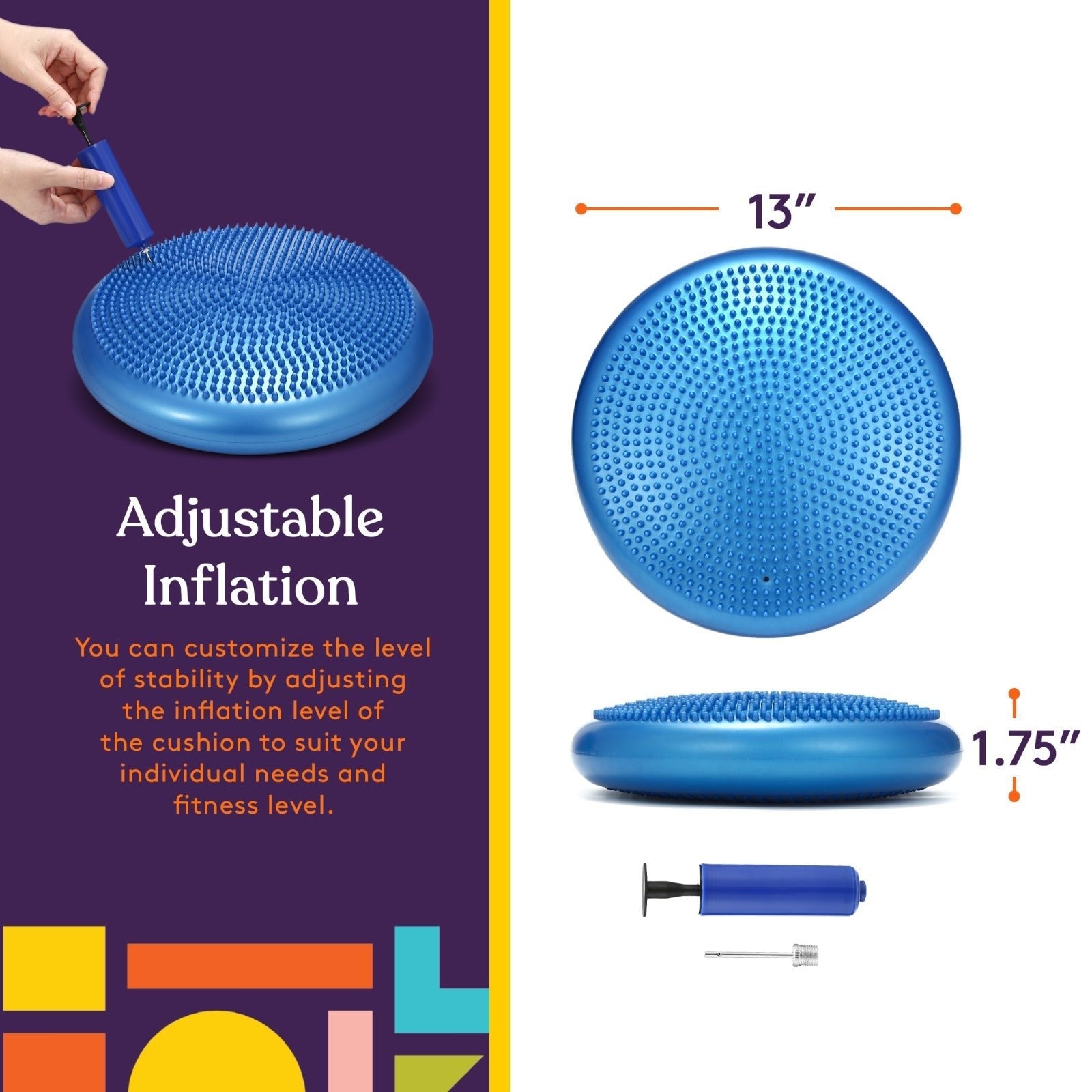 Stability Cushion with Sensory Spikes (Pump Included!) - Insight Family Market