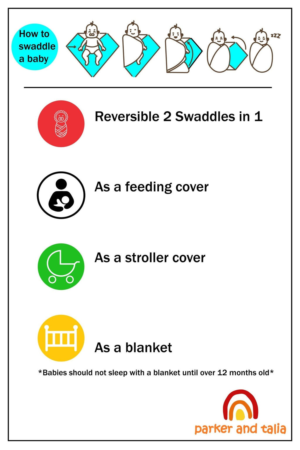 The Reversible Baby Swaddle - Insight Family Market