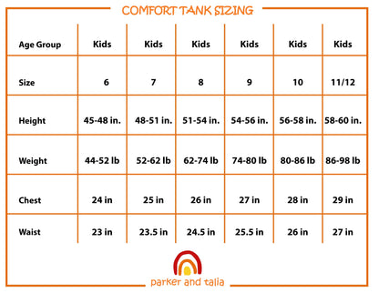 The Sensory Compression Comfort Reversible Tank - Blue/White - Insight Family Market