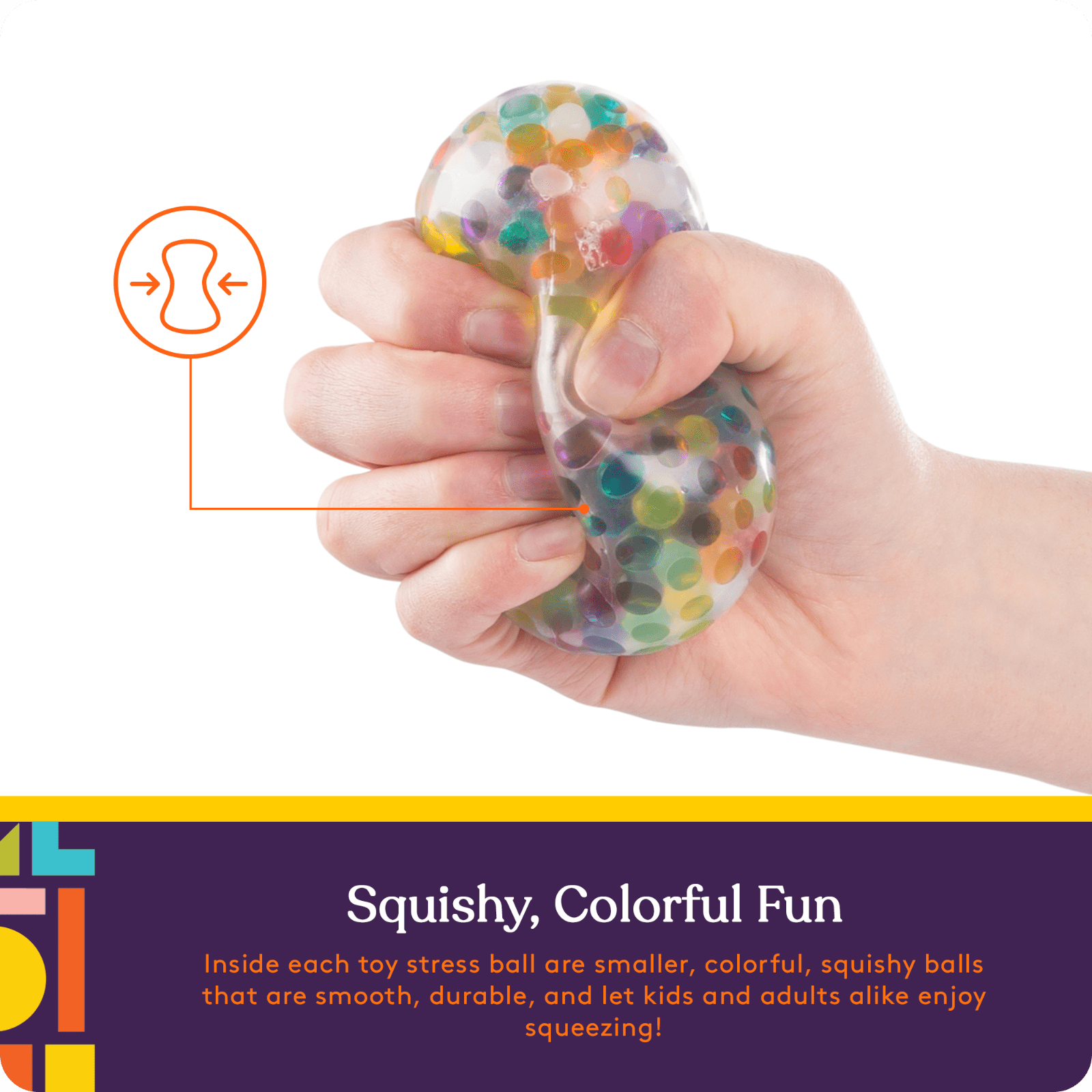 Water Beads Stress Ball (Multi - Color): 12 Pack - Insight Family Market