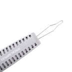 Button Hook (Universal) Wire Loop Pull Through | Shirt, Dress, Collar | Non - Slip, Ribbed Grip for Seniors, Arthritis Sufferers | Wide Gripper, Puller Dressing Aid - Gray - Insight Family Market