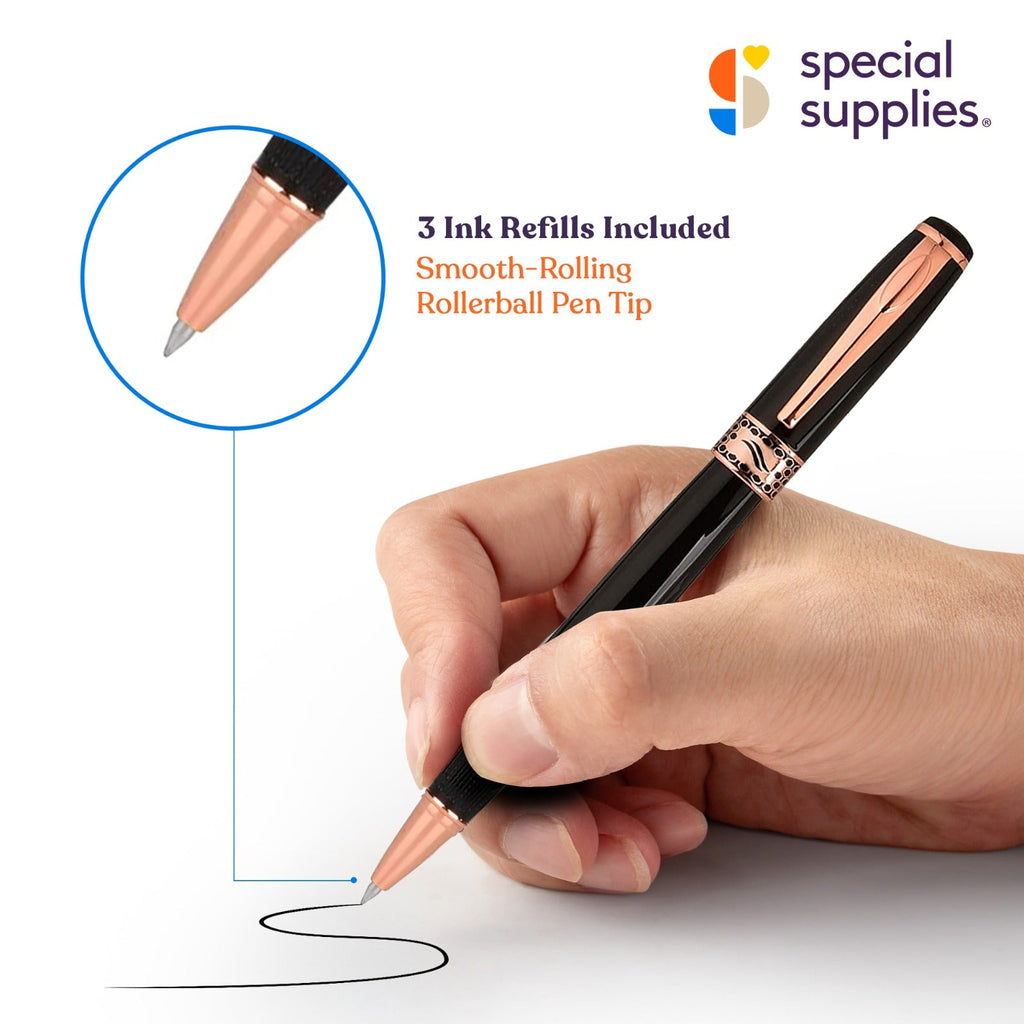 Weighted Pens for Hand Tremors, Low Dexterity, Poor Grip Strength, 3 Pack with Storage Box - Insight Family Market