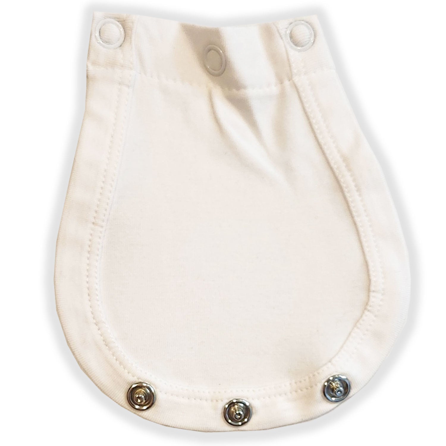 White leather bootie with button details on a white background